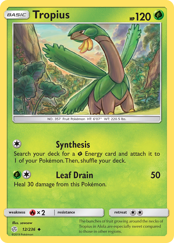 Tropius (12/236) [Sun & Moon: Cosmic Eclipse] | Shuffle n Cut Hobbies & Games