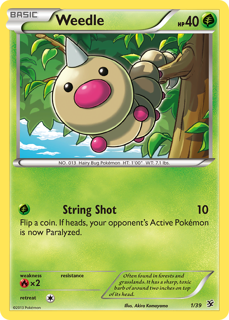 Weedle (1/39) [XY: Kalos Starter Set] | Shuffle n Cut Hobbies & Games