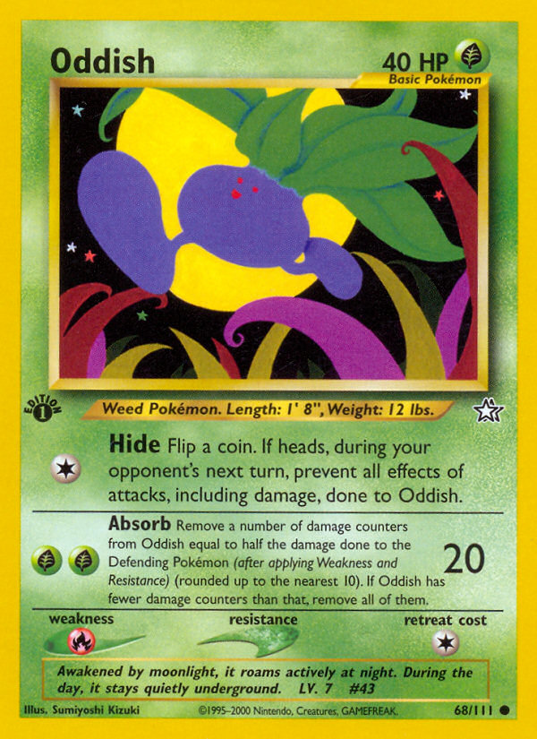 Oddish (68/111) [Neo Genesis 1st Edition] | Shuffle n Cut Hobbies & Games