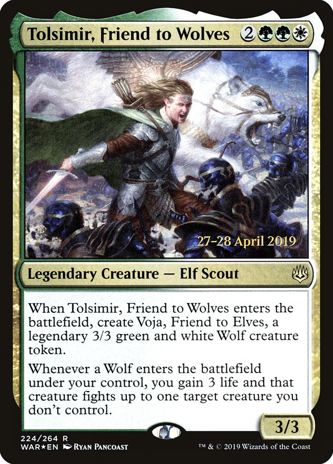 Tolsimir, Friend to Wolves [War of the Spark Prerelease Promos] | Shuffle n Cut Hobbies & Games