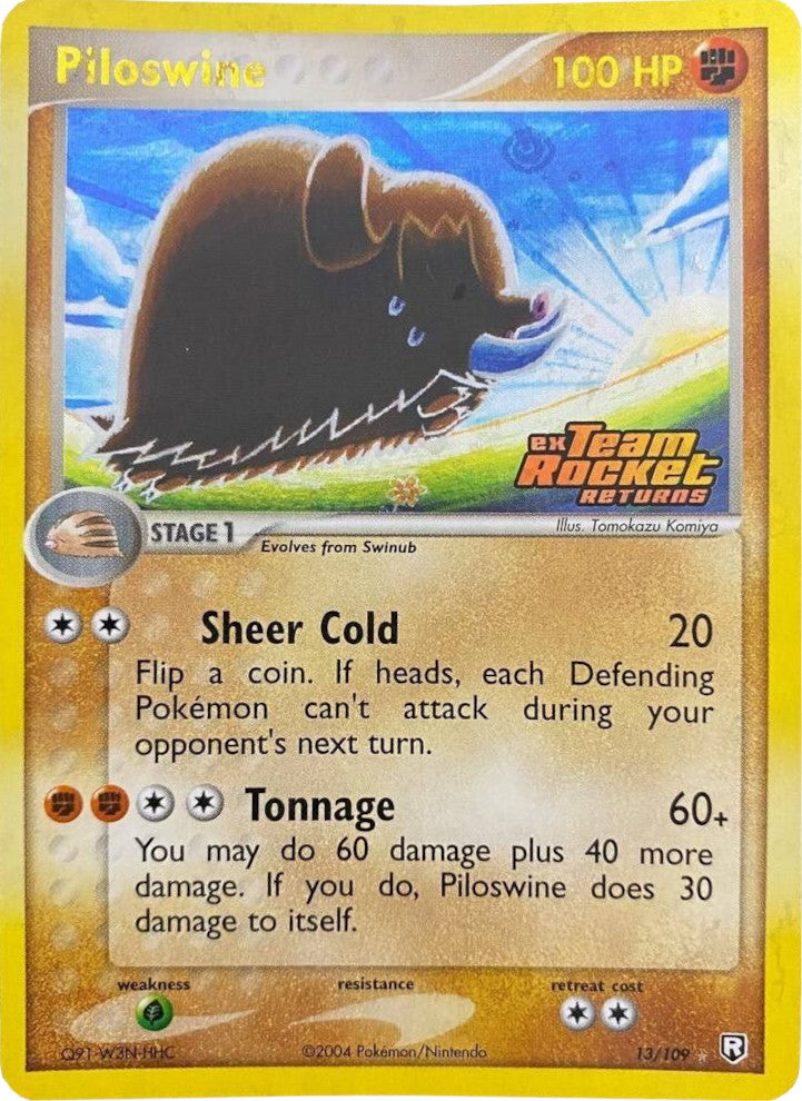 Piloswine (13/109) (Stamped) [EX: Team Rocket Returns] | Shuffle n Cut Hobbies & Games