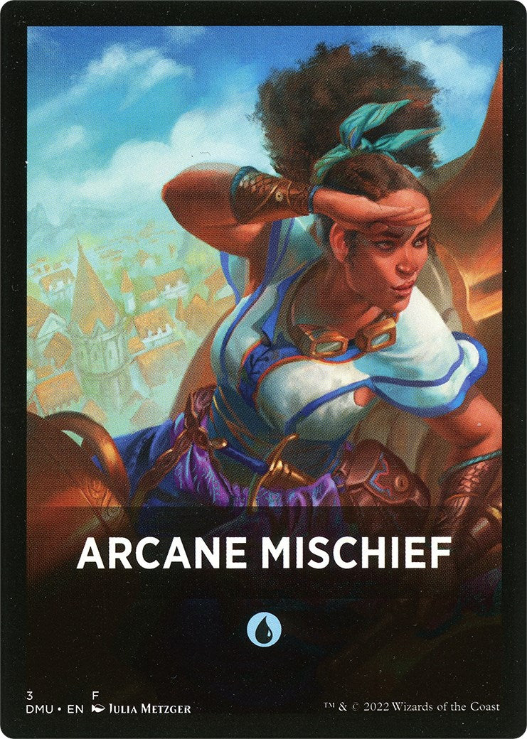 Arcane Mischief Theme Card [Dominaria United Tokens] | Shuffle n Cut Hobbies & Games