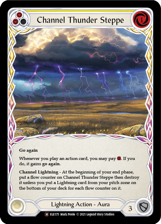 Channel Thunder Steppe [U-ELE175] Unlimited Rainbow Foil | Shuffle n Cut Hobbies & Games