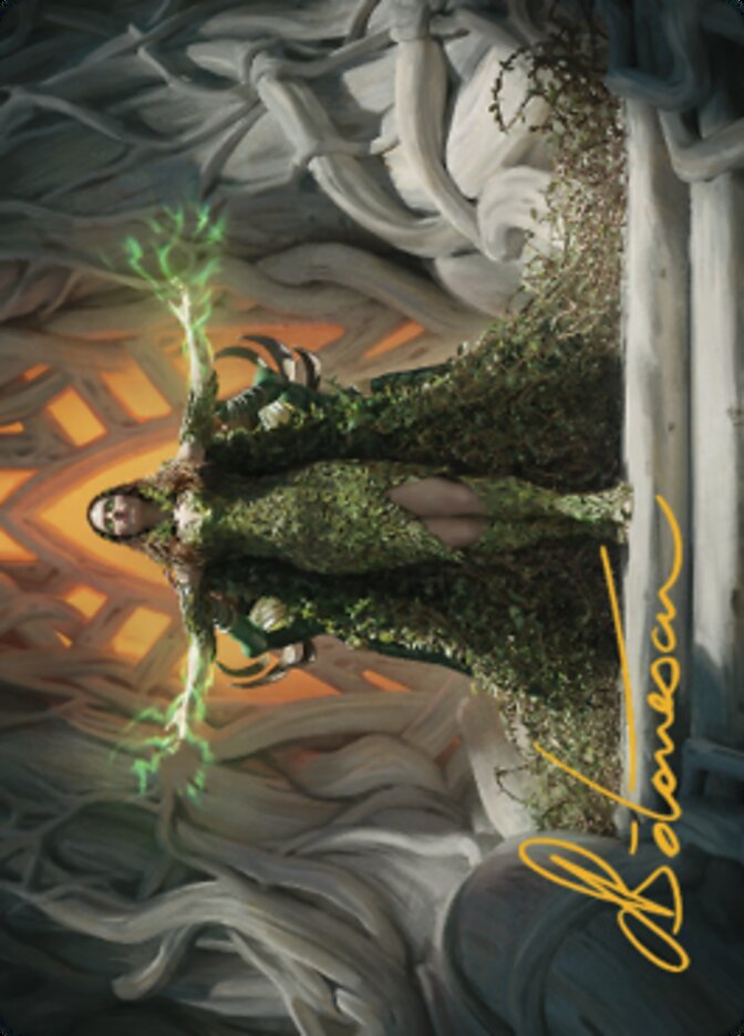 Titania, Voice of Gaea Art Card (Gold-Stamped Signature) [The Brothers' War Art Series] | Shuffle n Cut Hobbies & Games