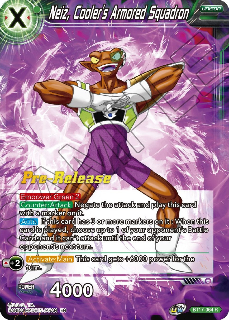 Neiz, Cooler's Armored Squadron (BT17-064) [Ultimate Squad Prerelease Promos] | Shuffle n Cut Hobbies & Games