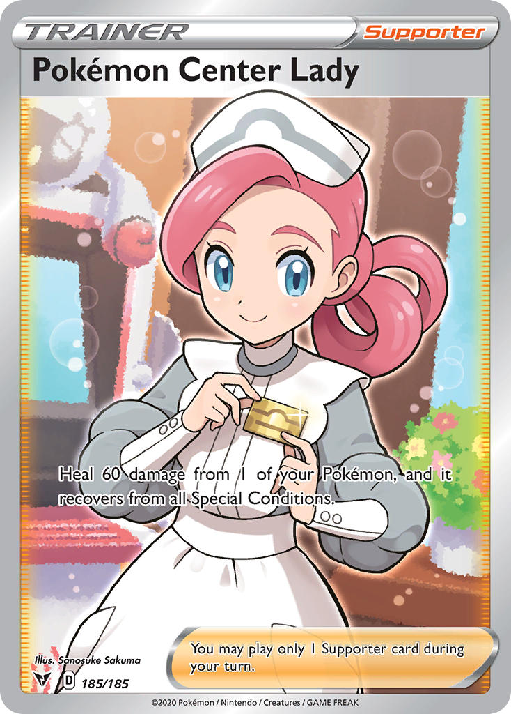 Pokemon Center Lady (185/185) [Sword & Shield: Vivid Voltage] | Shuffle n Cut Hobbies & Games