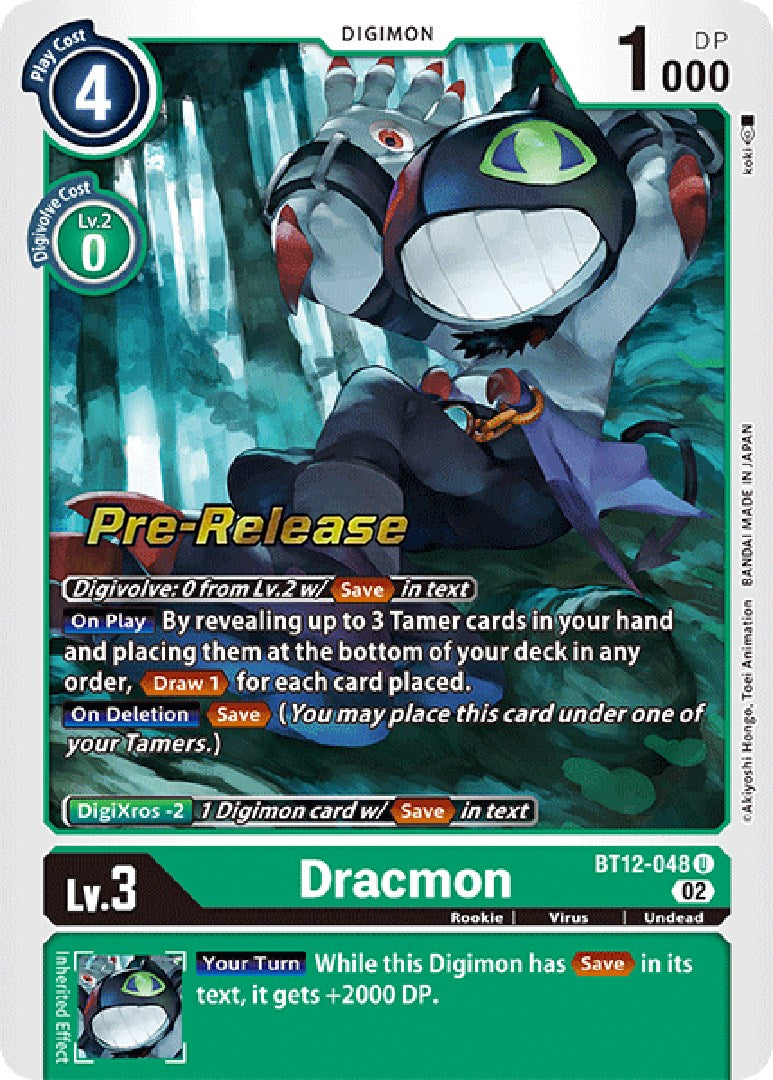 Dracmon [BT12-048] [Across Time Pre-Release Cards] | Shuffle n Cut Hobbies & Games