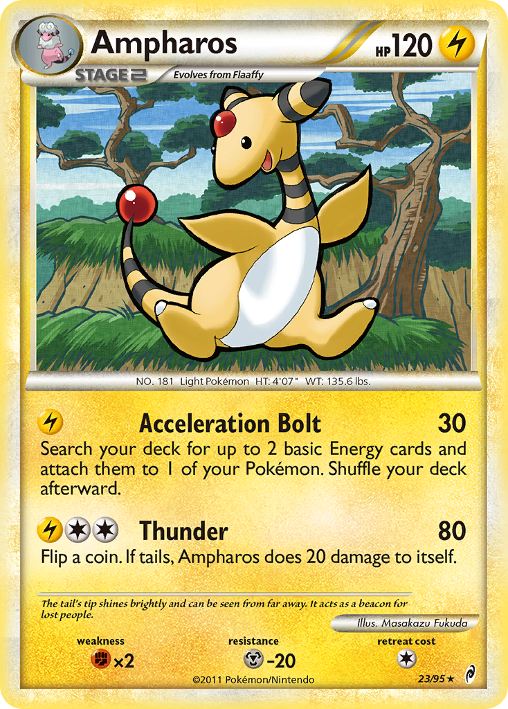 Ampharos (23/95) [HeartGold & SoulSilver: Call of Legends] | Shuffle n Cut Hobbies & Games