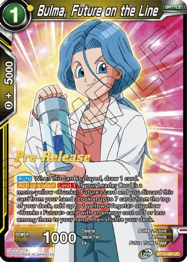 Bulma, Future on the Line (BT16-084) [Realm of the Gods Prerelease Promos] | Shuffle n Cut Hobbies & Games