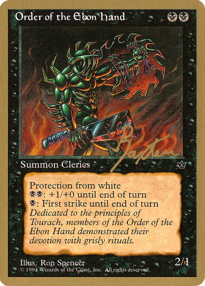 Order of the Ebon Hand (Spencer) (George Baxter) [Pro Tour Collector Set] | Shuffle n Cut Hobbies & Games