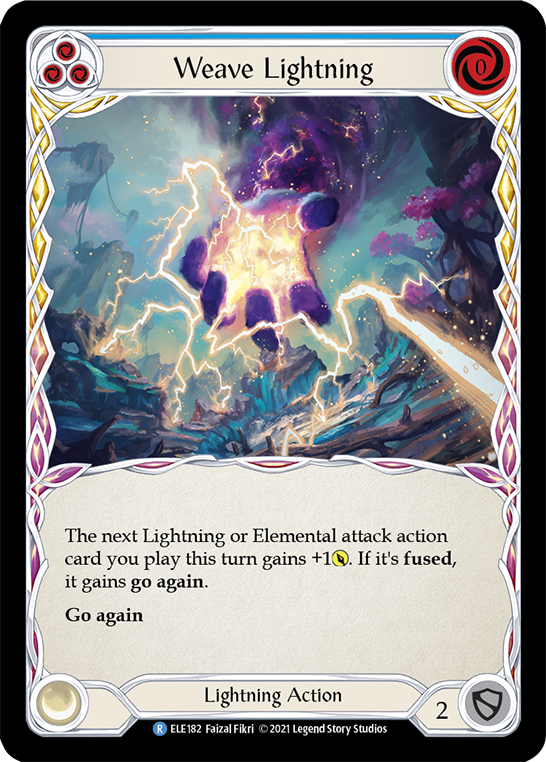 Weave Lightning (Blue) [ELE182] (Tales of Aria)  1st Edition Normal | Shuffle n Cut Hobbies & Games