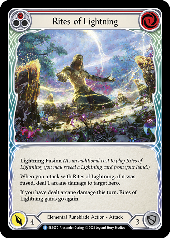 Rites of Lightning (Red) [ELE070] (Tales of Aria)  1st Edition Normal | Shuffle n Cut Hobbies & Games