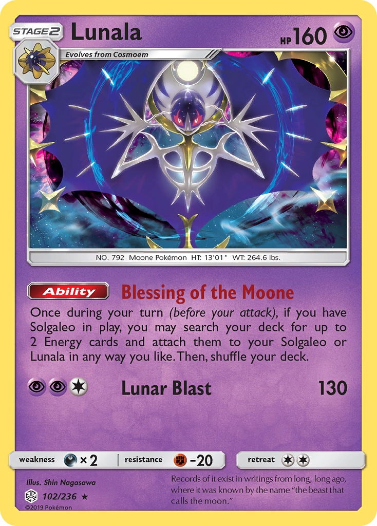 Lunala (102/236) [Sun & Moon: Cosmic Eclipse] | Shuffle n Cut Hobbies & Games