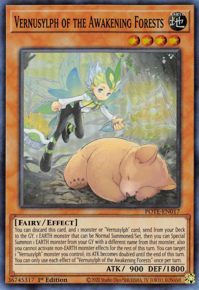 Vernusylph of the Awakening Forests [POTE-EN017] Super Rare | Shuffle n Cut Hobbies & Games