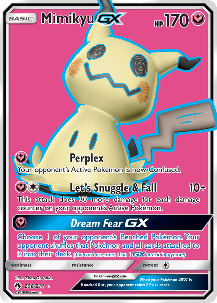 Mimikyu GX (206/214) [Sun & Moon: Lost Thunder] | Shuffle n Cut Hobbies & Games