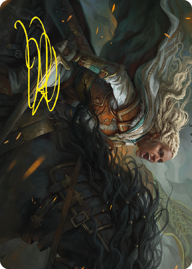 Eowyn, Fearless Knight Art Card (Gold-Stamped Signature) [The Lord of the Rings: Tales of Middle-earth Art Series] | Shuffle n Cut Hobbies & Games