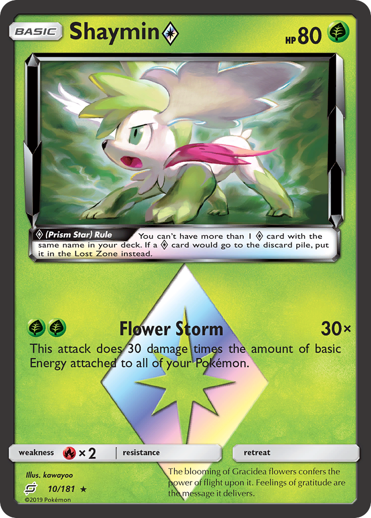 Shaymin (10/181) (Prism Star) [Sun & Moon: Team Up] | Shuffle n Cut Hobbies & Games