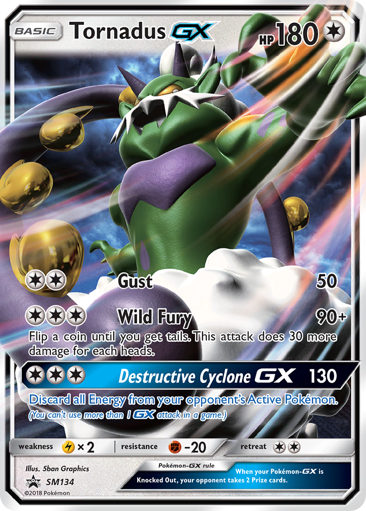 Tornadus GX (SM134) [Sun & Moon: Black Star Promos] | Shuffle n Cut Hobbies & Games