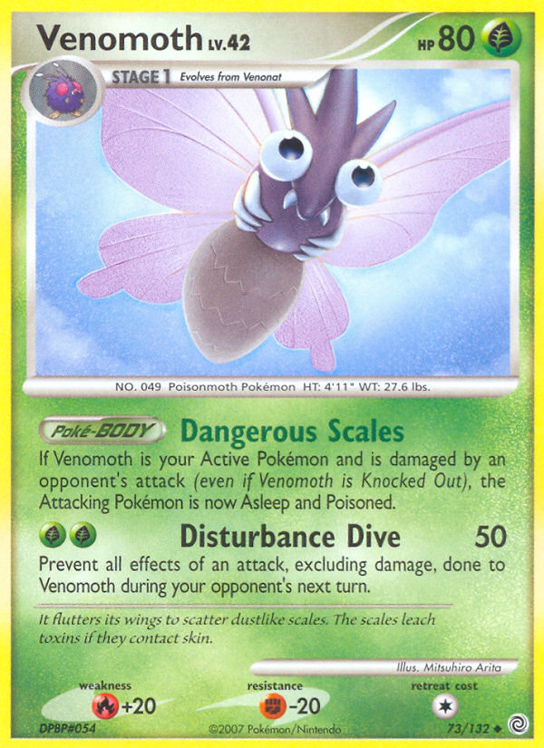 Venomoth (73/132) [Diamond & Pearl: Secret Wonders] | Shuffle n Cut Hobbies & Games