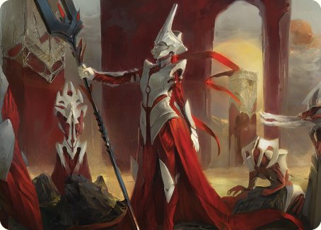 Porcelain Zealot Art Card [Phyrexia: All Will Be One Art Series] | Shuffle n Cut Hobbies & Games