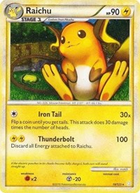 Raichu (10/123) (Cracked Ice Holo) [HeartGold & SoulSilver: Base Set] | Shuffle n Cut Hobbies & Games