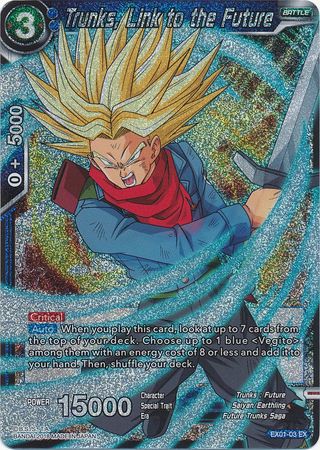 Trunks, Link to the Future (Foil) (EX01-03) [Mighty Heroes] | Shuffle n Cut Hobbies & Games