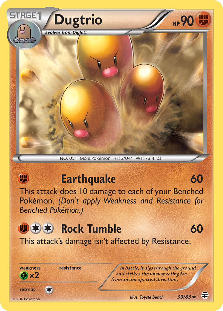 Dugtrio (39/83) [XY: Generations] | Shuffle n Cut Hobbies & Games