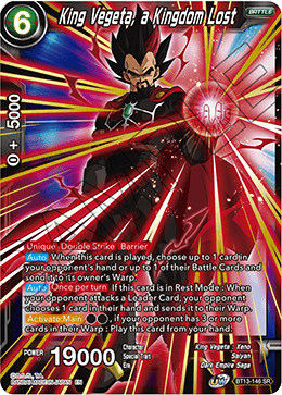 King Vegeta, a Kingdom Lost (Super Rare) [BT13-146] | Shuffle n Cut Hobbies & Games