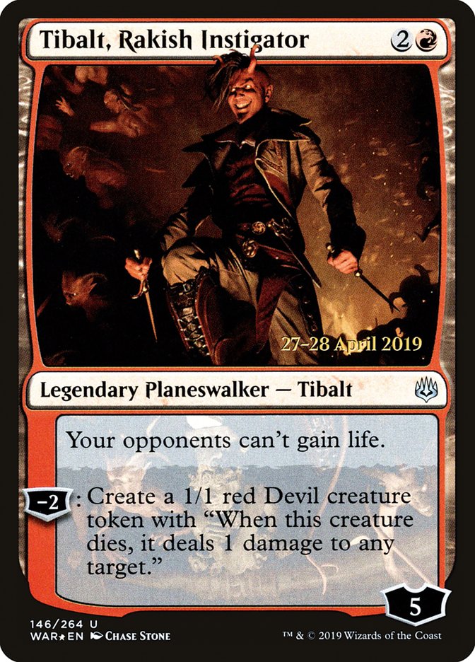 Tibalt, Rakish Instigator [War of the Spark Prerelease Promos] | Shuffle n Cut Hobbies & Games