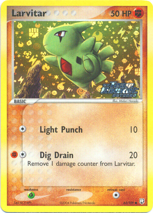 Larvitar (63/109) (Stamped) [EX: Team Rocket Returns] | Shuffle n Cut Hobbies & Games