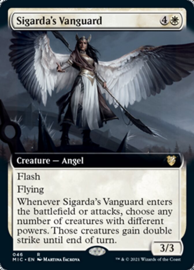 Sigarda's Vanguard (Extended Art) [Innistrad: Midnight Hunt Commander] | Shuffle n Cut Hobbies & Games