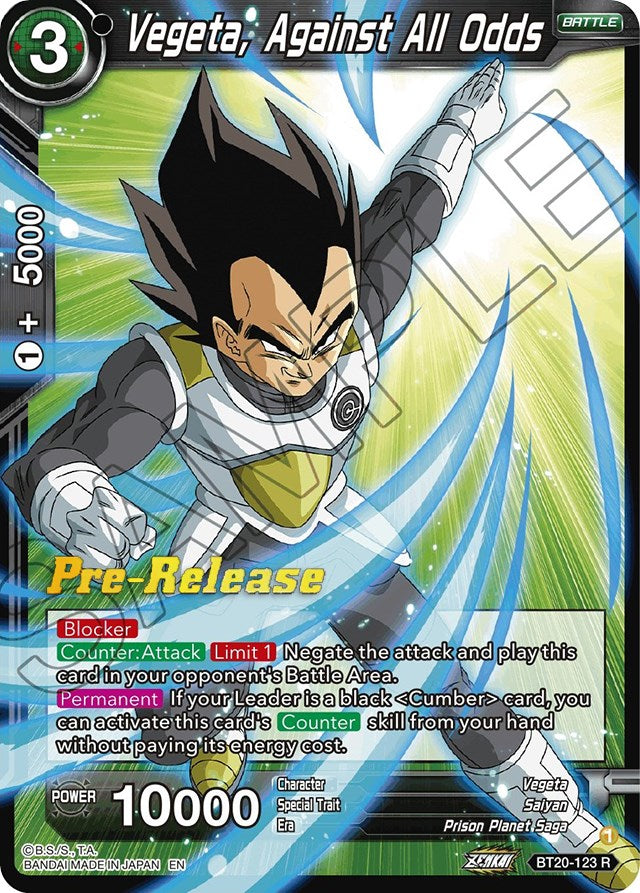 Vegeta, Against All Odds (BT20-123) [Power Absorbed Prerelease Promos] | Shuffle n Cut Hobbies & Games