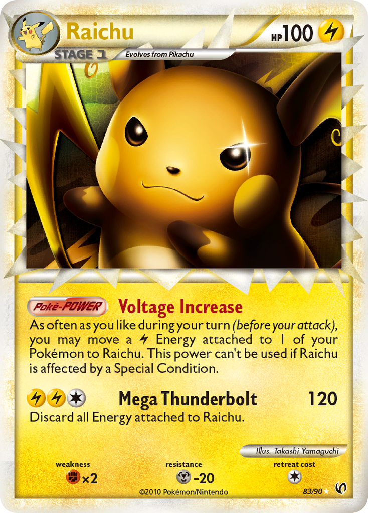 Raichu (83/90) [HeartGold & SoulSilver: Undaunted] | Shuffle n Cut Hobbies & Games