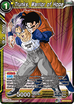 Trunks, Warrior of Hope (Common) [BT13-103] | Shuffle n Cut Hobbies & Games