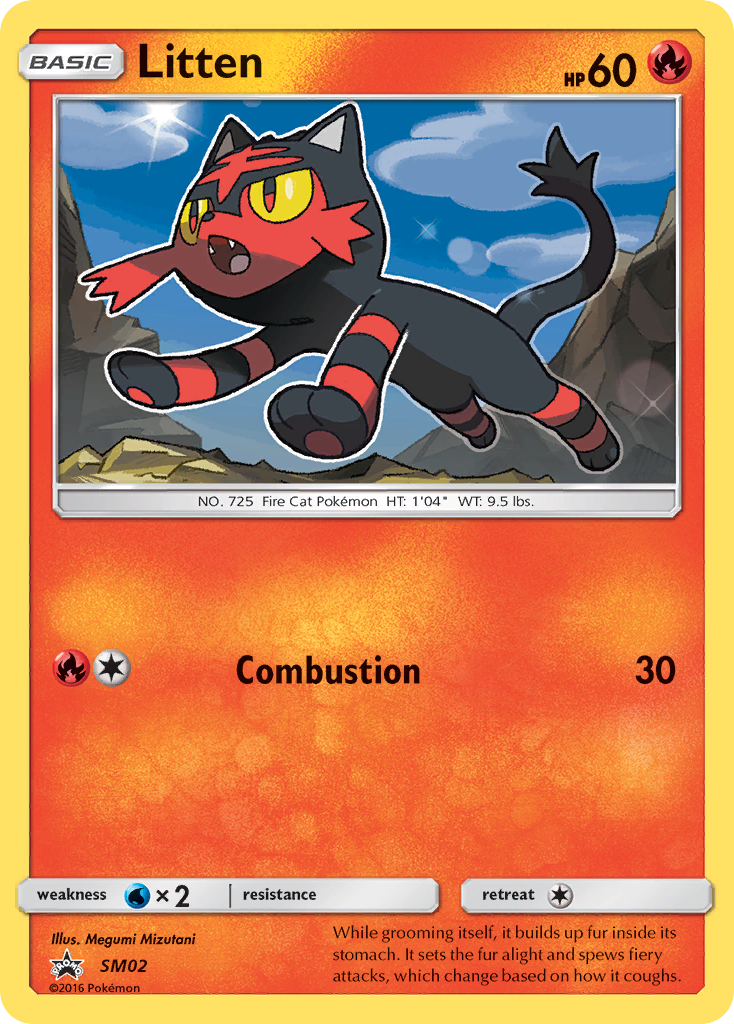 Litten (SM02) [Sun & Moon: Black Star Promos] | Shuffle n Cut Hobbies & Games