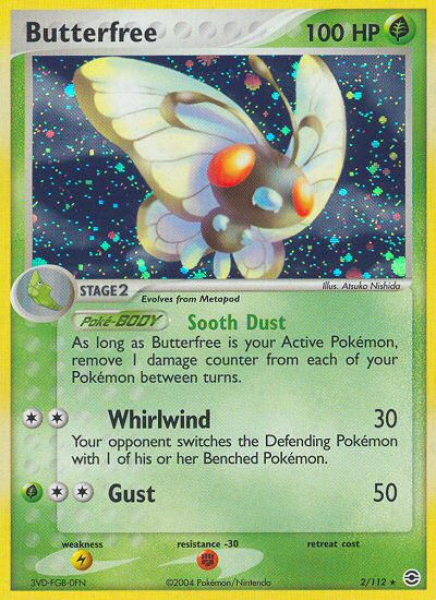 Butterfree (2/112) [EX: FireRed & LeafGreen] | Shuffle n Cut Hobbies & Games