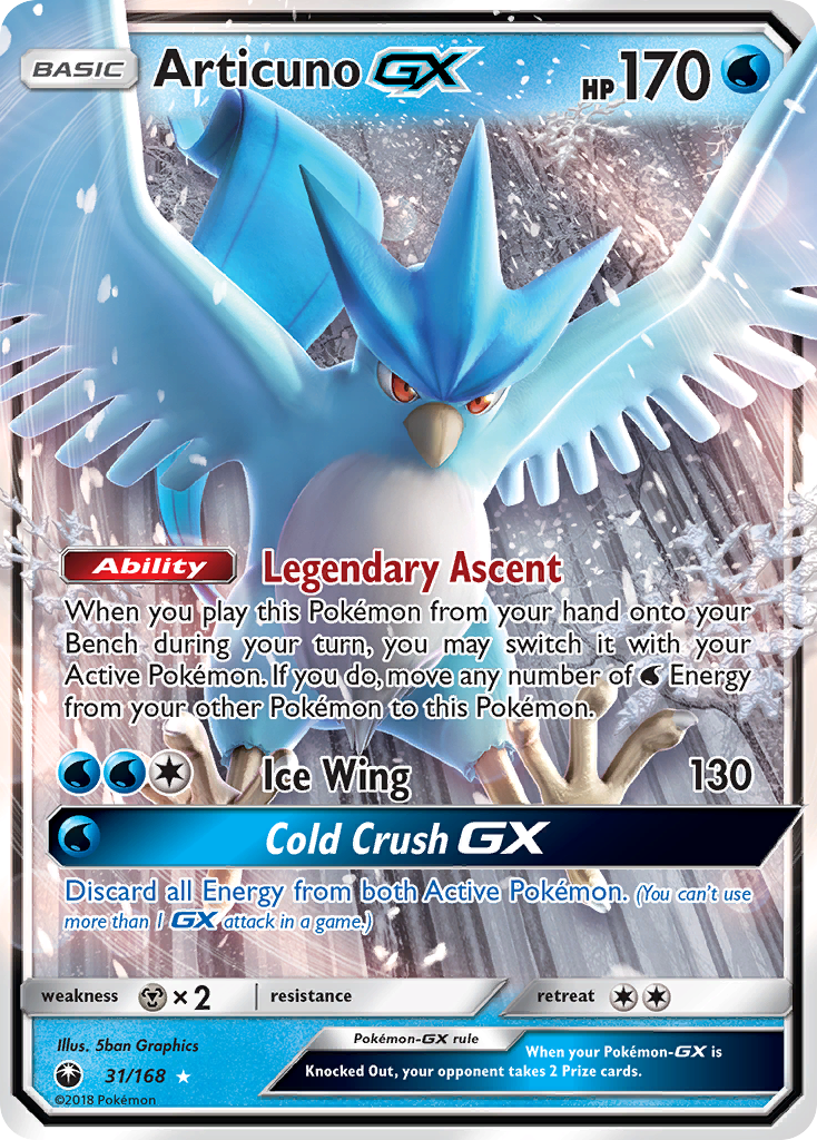 Articuno GX (31/168) [Sun & Moon: Celestial Storm] | Shuffle n Cut Hobbies & Games