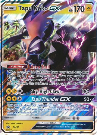 Tapu Koko GX (SM50) (Jumbo Card) [Sun & Moon: Black Star Promos] | Shuffle n Cut Hobbies & Games