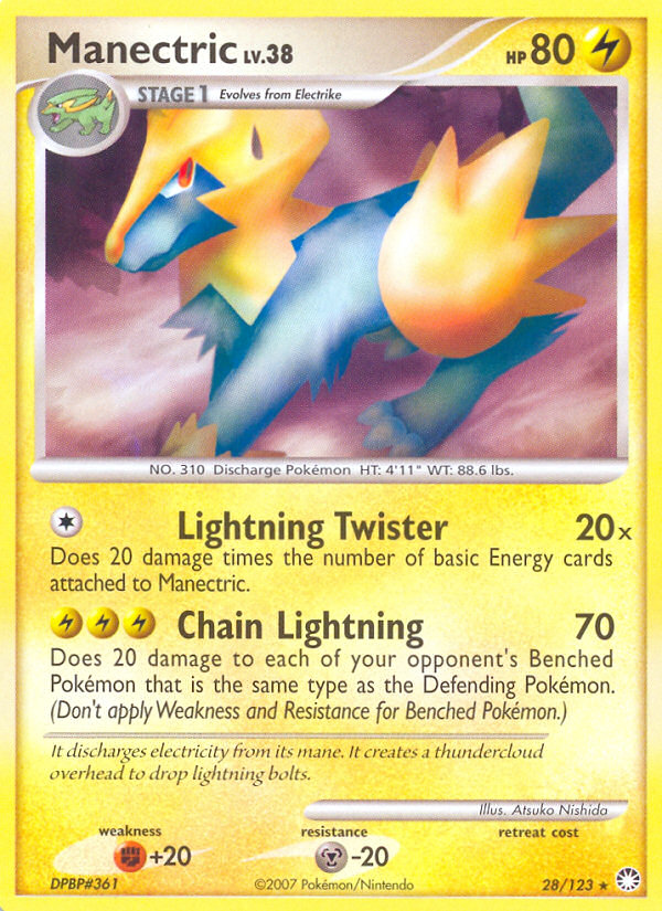 Manectric (28/123) [Diamond & Pearl: Mysterious Treasures] | Shuffle n Cut Hobbies & Games