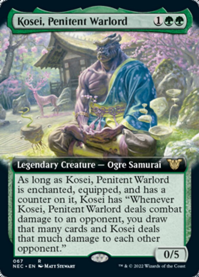 Kosei, Penitent Warlord (Extended Art) [Kamigawa: Neon Dynasty Commander] | Shuffle n Cut Hobbies & Games