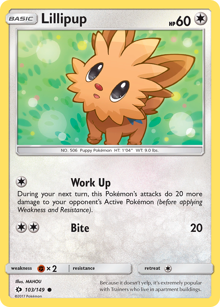 Lillipup (103/149) [Sun & Moon: Base Set] | Shuffle n Cut Hobbies & Games