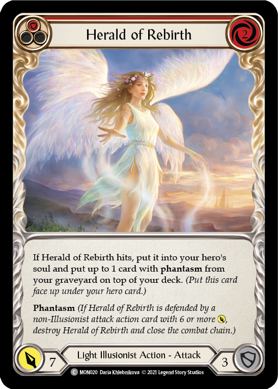 Herald of Rebirth (Red) [MON020] 1st Edition Normal | Shuffle n Cut Hobbies & Games