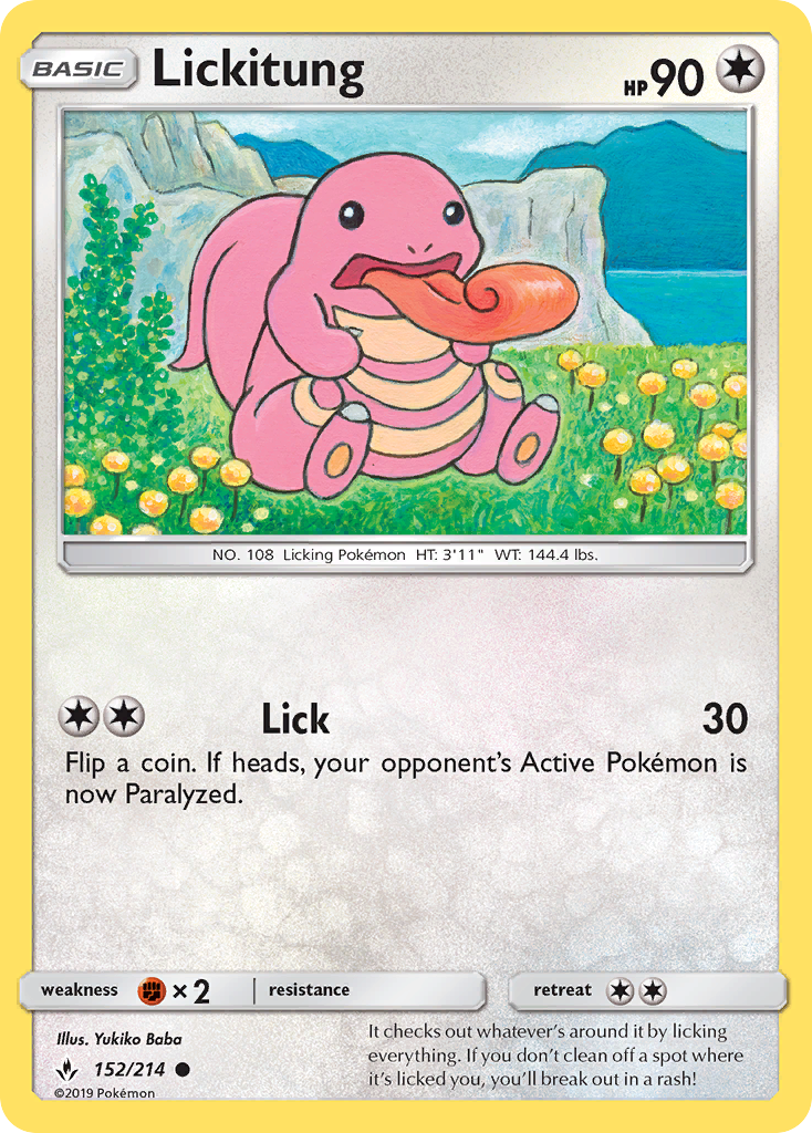 Lickitung (152/214) [Sun & Moon: Unbroken Bonds] | Shuffle n Cut Hobbies & Games