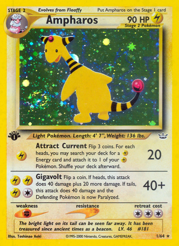 Ampharos (1/64) [Neo Revelation 1st Edition] | Shuffle n Cut Hobbies & Games