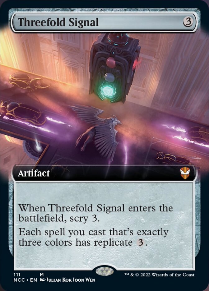 Threefold Signal (Extended Art) [Streets of New Capenna Commander] | Shuffle n Cut Hobbies & Games