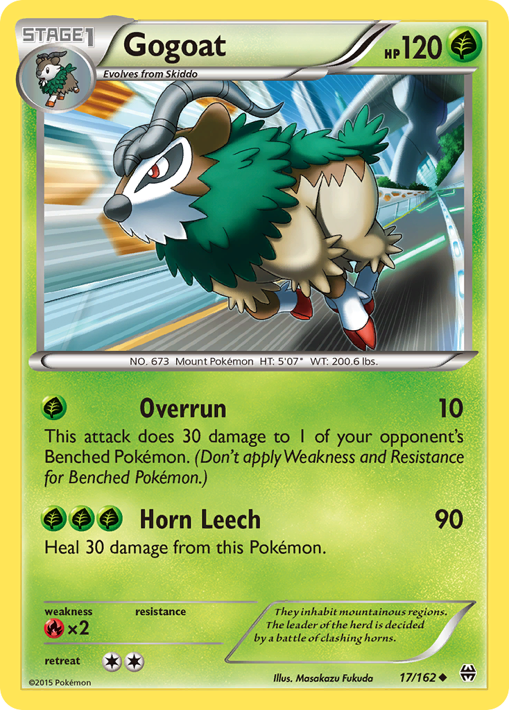 Gogoat (17/162) [XY: BREAKthrough] | Shuffle n Cut Hobbies & Games