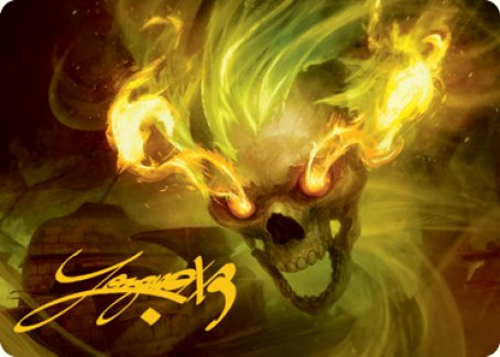 Flameskull Art Card (Gold-Stamped Signature) [Dungeons & Dragons: Adventures in the Forgotten Realms Art Series] | Shuffle n Cut Hobbies & Games