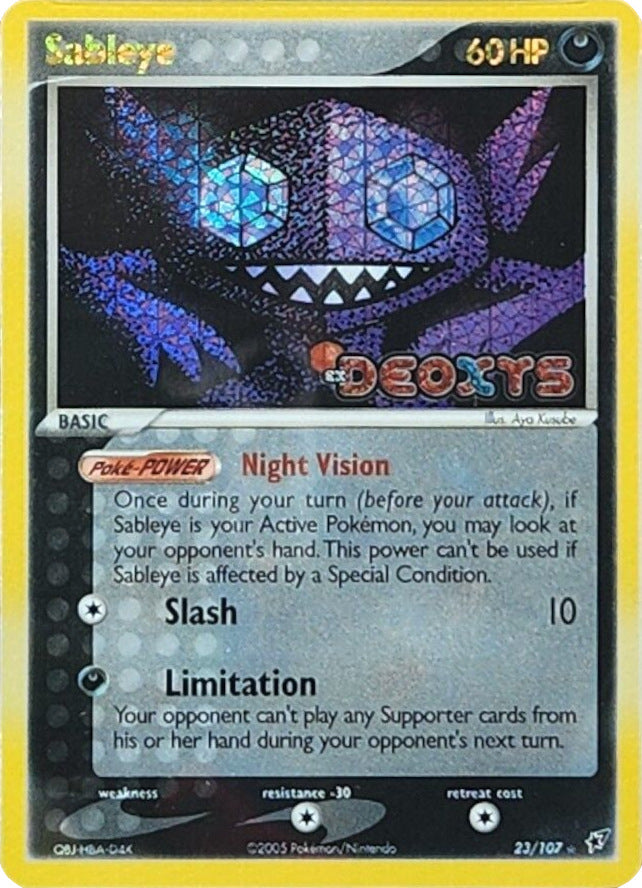 Sableye (23/107) (Stamped) [EX: Deoxys] | Shuffle n Cut Hobbies & Games