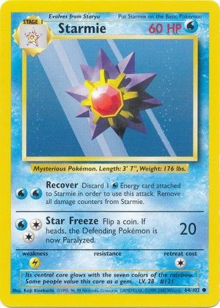 Starmie (64/102) [Base Set Unlimited] | Shuffle n Cut Hobbies & Games