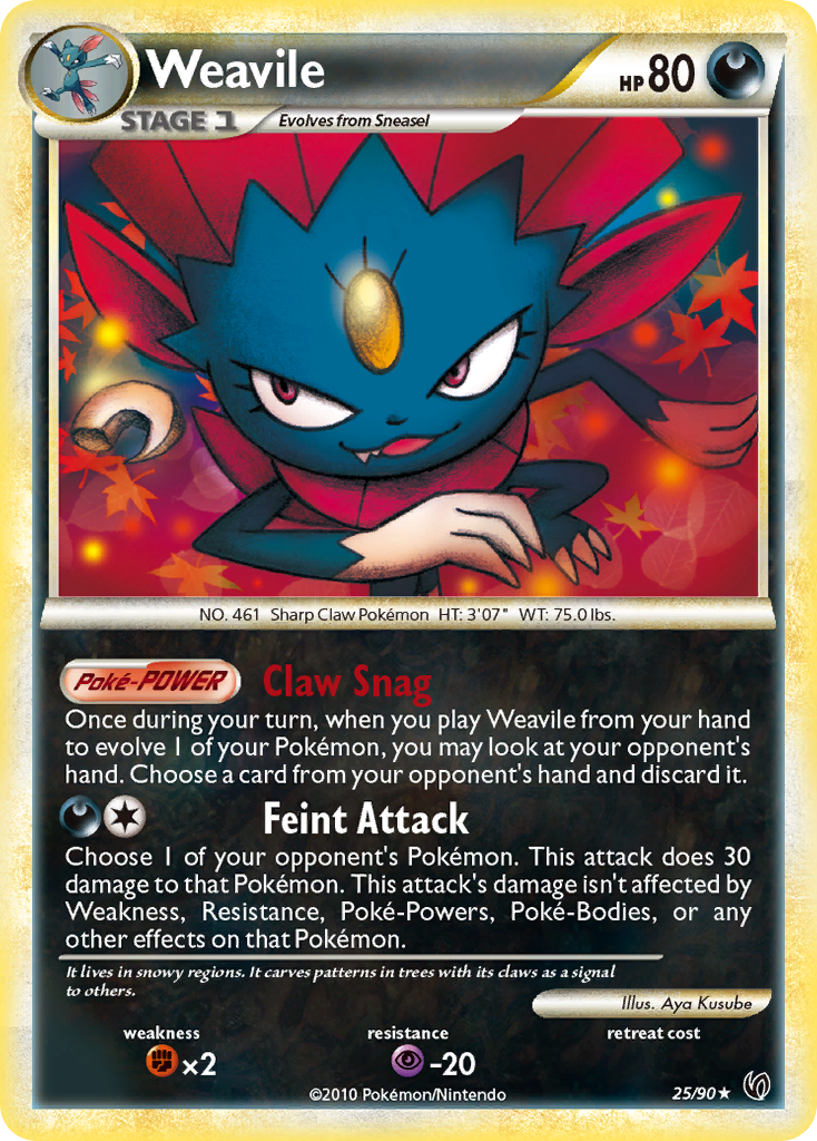 Weavile (25/90) [HeartGold & SoulSilver: Undaunted] | Shuffle n Cut Hobbies & Games